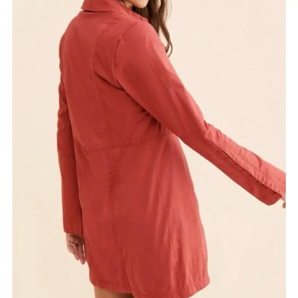 NWT Free People Thea Mini Shirt Dress Pink Cinnamon Womens XS Corpcore